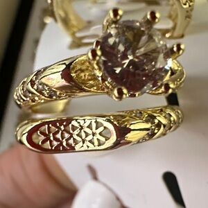 Elegant engagement Gold plated Women's Ring